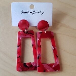 Long Geometric Earrings NWT